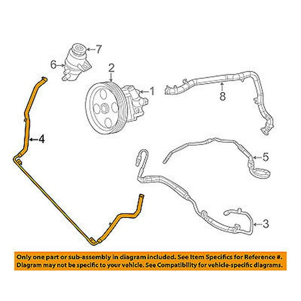 Genuine Chrysler 52060271AD Power Steering Return Hose Genuine Chrysler 52060271AD Power Steering Return Hose